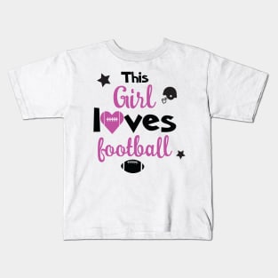 The girl loves football Kids T-Shirt